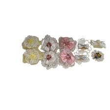 Vintage Lace Bow Floral Baby Hair Clips Variety Set Girl Toddler Barrettes