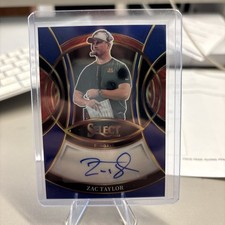 2025 Panini Select - Signatures Zac Taylor #SP-ZTR Blue Prizm /149 (AU)