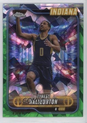 2024-25 Topps Chrome Sapphire Green 35/99 Tyrese Haliburton #100 0mn9