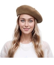Women's French Beret 100 Wool Beret Dress Beanie Winter Hat