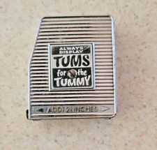 Vintage TUMS 10โ Tape Measure W/ Level on top, Made In USA