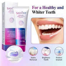 Purple Whitening Toothpaste – for Yellow & Sensitive Teeth Brightens Tooth