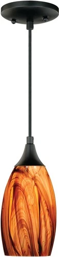 Vaxcel Lighting P0177 Milano 1 Light Mini Pendant - Bronze - Picture 1 of 10