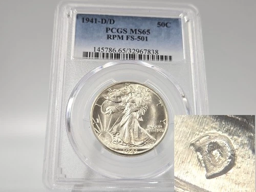 1941-D/D PCGS MS65 Walking Liberty Half Dollar *GEM BU RPM! Looks Fantastic! 838