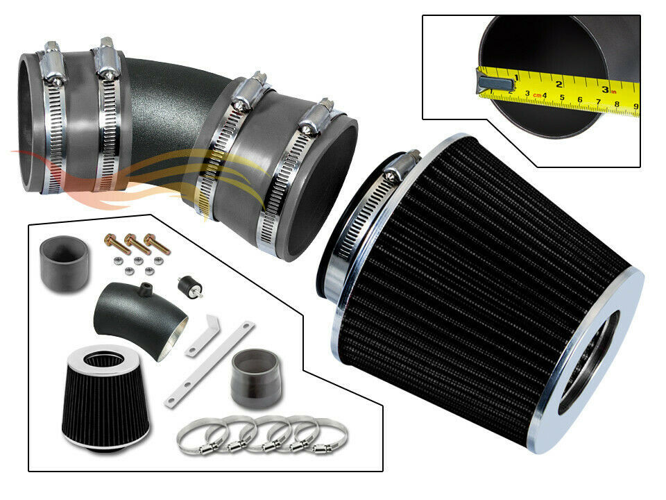 BCP RW BK GREY For 06-08 Impala/Monte Carlo 3.5L/3.9L V6 Ram Intake Kit+Filter