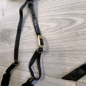 BNWOT Vintage Ann Summers Femme Fatale Black PVC & Sheer Lace Corset Size 34C