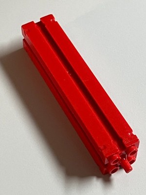 2 St. Lego Red Support 2 x 2 x 8 with Channels and Top Peg, Smooth on All Sides