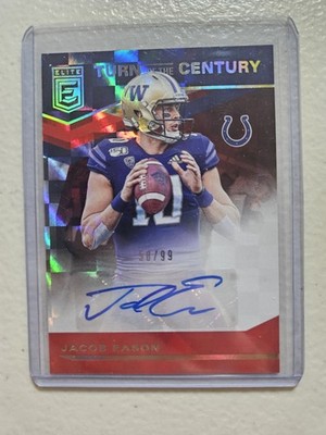 Jacob Eason Donruss Elite 2020 Turn of the Century /99 Autograph Auto