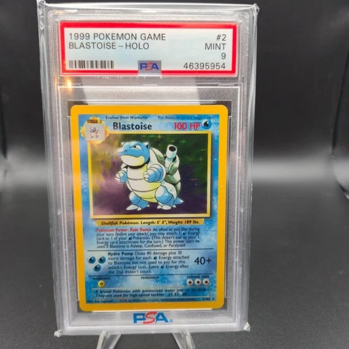 Blastoise Holo Base Set Unlimited #2 - PSA 9