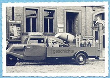 Foto, Goliath-Dreirad, mit Landmaschinen, Helmstedt, Reichsautobahn, um 1950 !!!