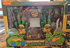 NECA TMNT Leonardo and Donatello 2 Pack 2019   ERROR   UPSIDE DOWN  Factory Tape