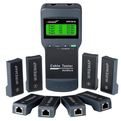 Network Cable Tester RJ45 LAN Phone Length Cable Tester Meter for Cat5,Cat6,5/6e