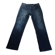 Chico's The So Lifting Slim Leg Jeans 1 Short 570147694 Women 8S Dark Wash Denim