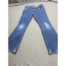 Levi's 517 Flare Plus Jeans Girls Size 12.5 Blue Denim Stretch Adjustable Waist