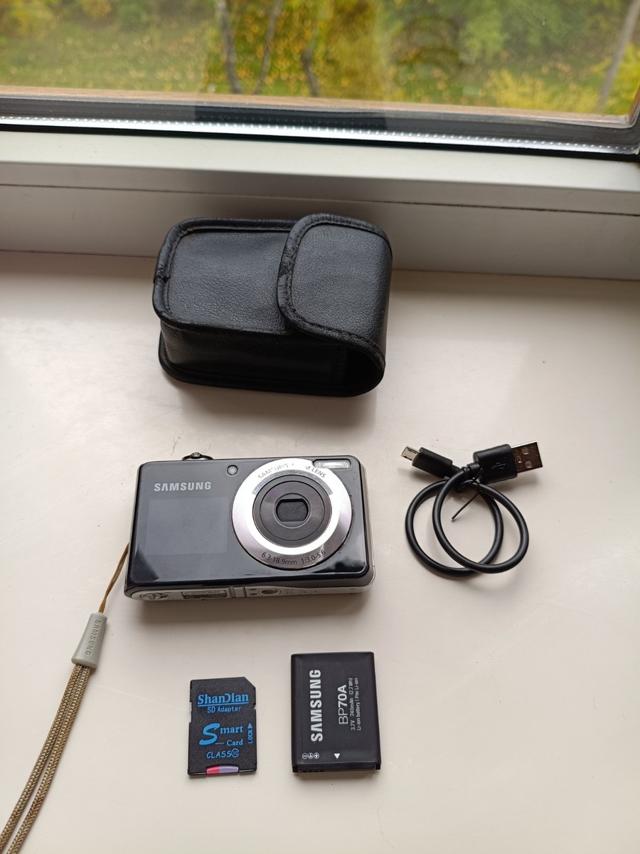 🔥Samsung PL100 Black 12.2MP Selfie Screen digital camera WORKing