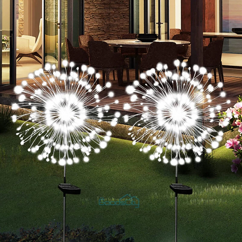 Luces Solares De Fuegos Artificiales 200 LED Para Exterior Jardin Navidad fiesta - Image 4 of 4