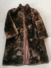 Vintage Beaver Lamb/sheepskin Fur Coat 8 10 12 Rich Brown Blyvoor Deco Warm 1