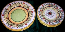 7 Philippe Richard Italia Plates 3 Dinner & 4 Salad/Luncheon Plates Nice!!!
