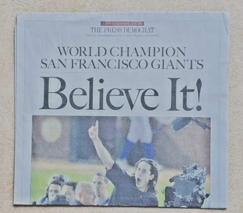 WELTMEISTER SAN FRANCISCO GIANTS - GLAUBEN SIE ES! 11-2-10 - BRANDNEU! 2 SEKTE. - Bild 2 von 14