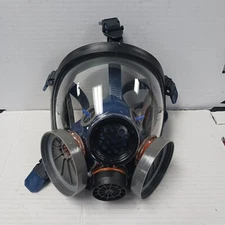 Full Face Gas Mask Respirator Unbranded Painting Spraying Medium Work  Grey