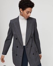 Nwt Wilfred Margaux Blazer Glen Plaid Blk/cobalt | 00