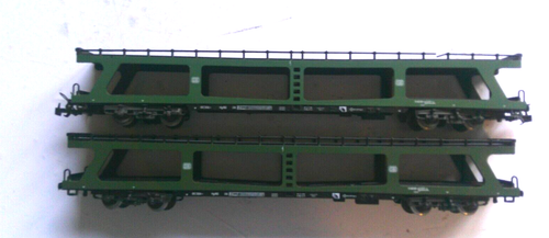 2 Güterwagen Autotransportwagen Märklin 4084 ohne OVP Text lesen