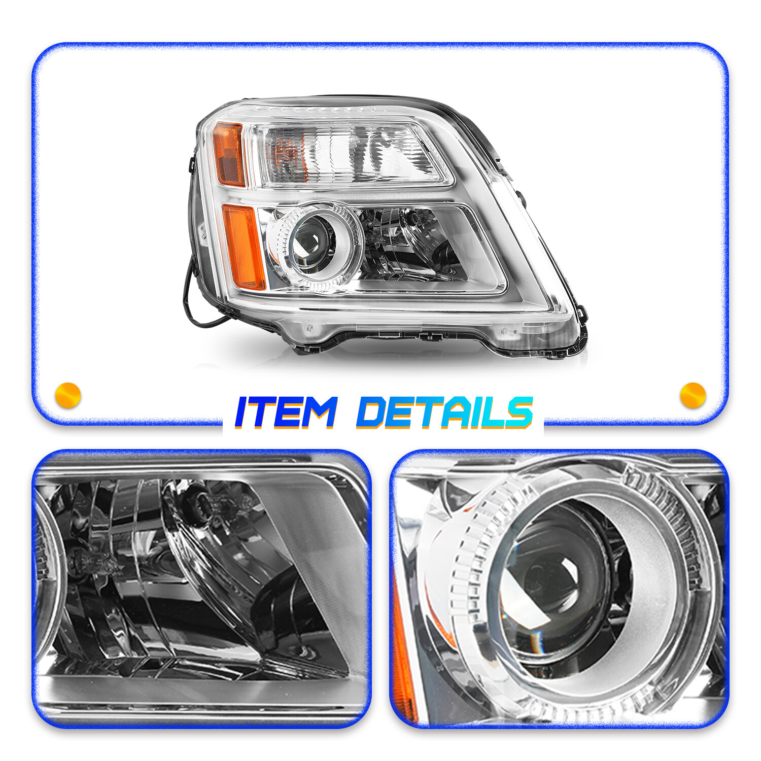 For GMC Terrain 2010 2011 2012 2013 2014 2015 LED Headlight Hi/Lo Beam&Fog Light - Foto 9