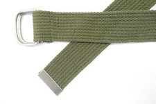 ARMY GREEN ONE SIZE MILITARY STYLE DOUBLE D WEB CANVAS BELT MENS