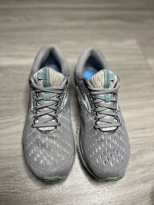 Brooks Womens Glycerin 17 1202831B070 Gray Running Shoes Lace Up Size 