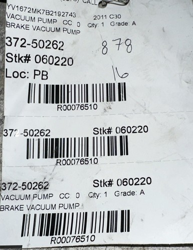 2011 VOLVO C30 BRAKE VACUUM PUMP - Picture 8 of 8