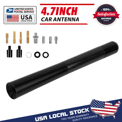 4.7'' Carbon Fiber Black OEM Radio FM Car Antena Kit For Toyota Tacoma 2005-2015