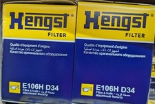 Lot of 2 Hengst E106H D34 Oil Filters