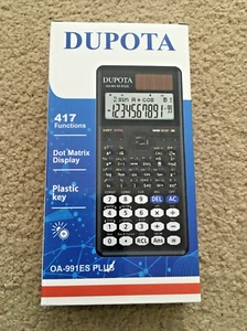 DUPOTA OA-991ES Plus Calculatrice scientifique - 417 Fonctions BNIB
