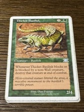 Thicket Basilisk Unlimited HEAVILY PLD Green Uncommon MAGIC MTG CARD
