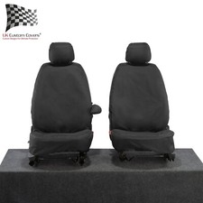 Fiat Fiorino Front Seat Covers Tailored Waterproof (2024 Onwards) Black 1196