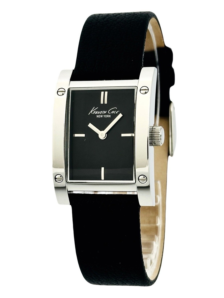 Kenneth Cole black leather stainless steel watch men-s-kenneth-cole-black-  main image 3