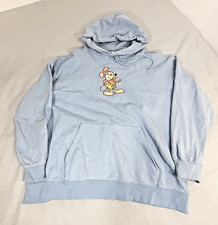 Disney Mickey Mouse Embroidered Hoodie Adults 2XL Heavyweight Blue