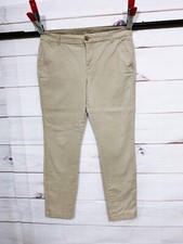 Old Navy Womens Skinny Leg Pants Size 12 Regular Beige Flat Front Pockets
