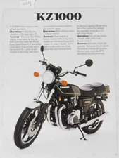 1980 Genuine Kawasaki KZ1000 KZ 1000 Factory Sales Ad Spec Sheet OEM Brochure 80