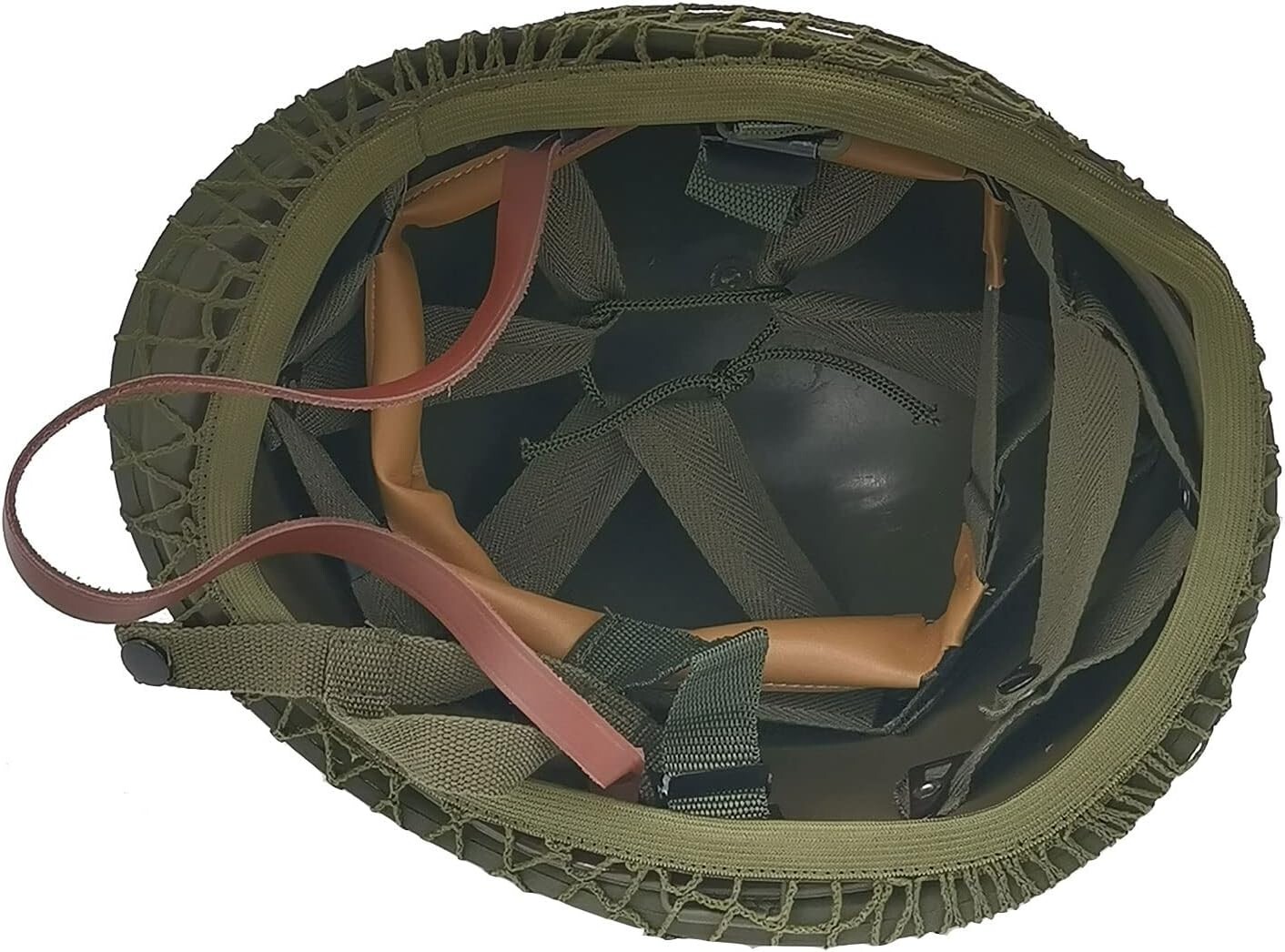 WWII US Army M1 Helmet, WW2 Gear, WW2 Helmet Metal Steel Shell Replica with N...