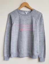 AMISU WOMENS GREY SLOGAN SWEATSHIRT JUMPER TO...