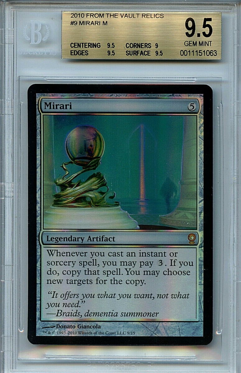 MTG Vault Mirari BGS 9.5 FTV Relics Mystic Foil Magic Card