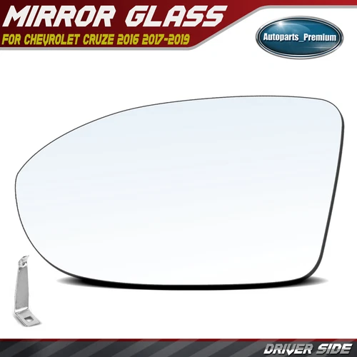 Driver Left Mirror Glass with Power Glass Adjust for Chevrolet Cruze 2016-2019