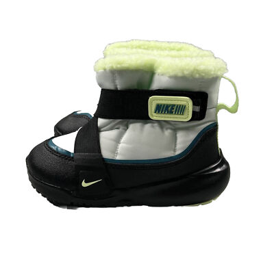 NEW Nike Flex Advance Winter Snow Boots Black Green Unisex Toddler Kids