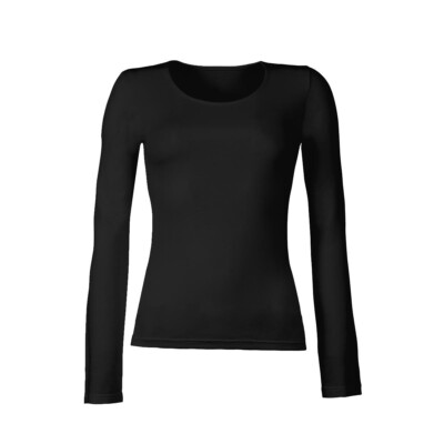 Maglia Cotonella Manica Lunga - Jersey Cotone Bielastico Garzato, Scollo Rotondo Comodo - Foto 4