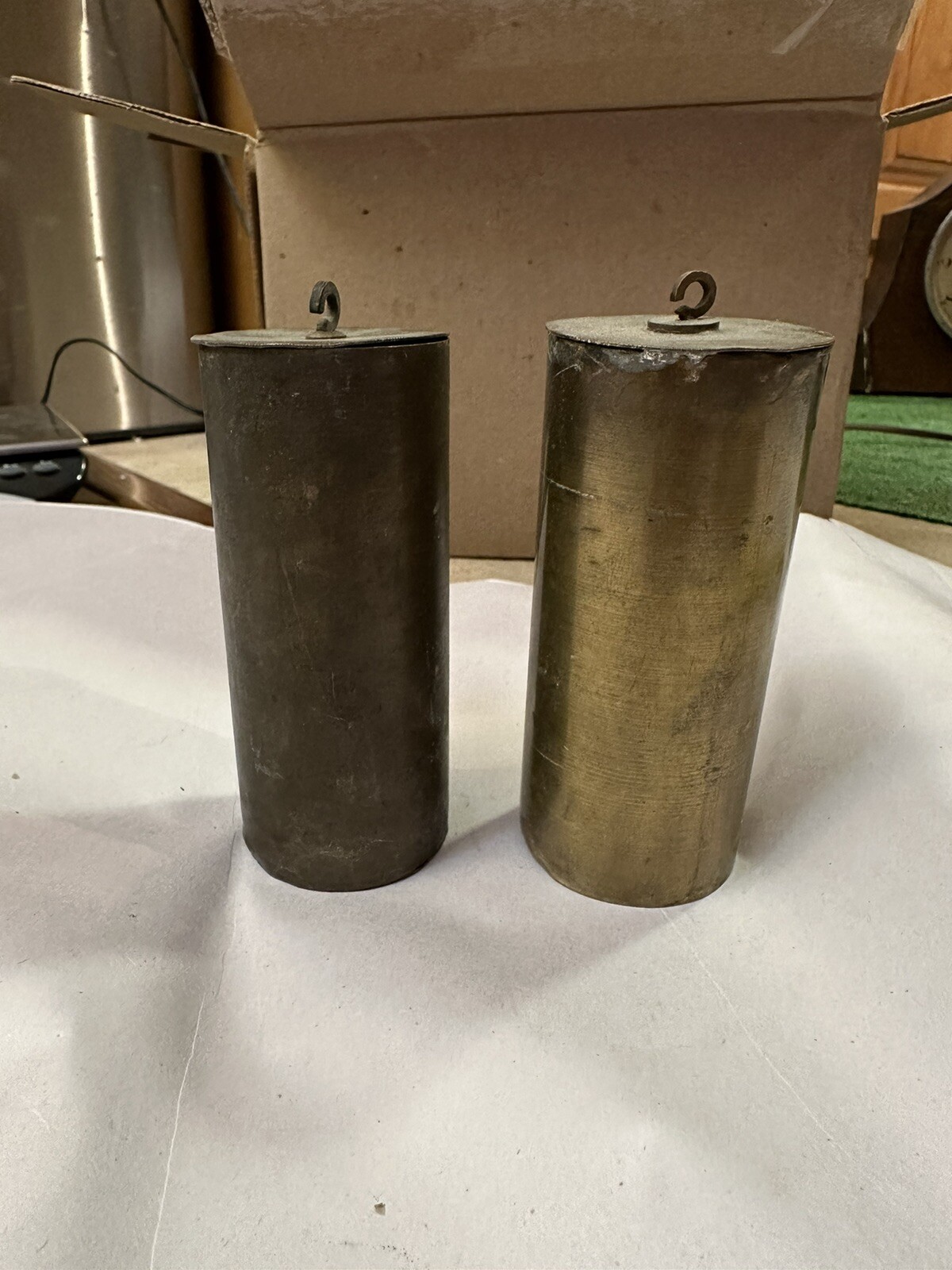 Pair of Antique German Vienna Regulator Clock Weights eBay