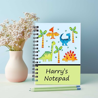 personalisierter Jungen Notizblock, Geburtstagsgeschenk, Kinder Notizblock, A5 gefüttert, spiralgebunden