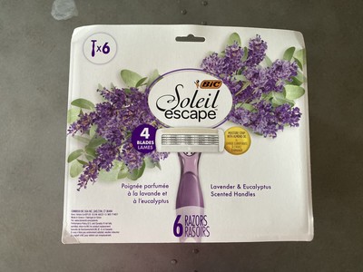 Bic Soleil Escapes Razors Lavender & Eucalyptus New
