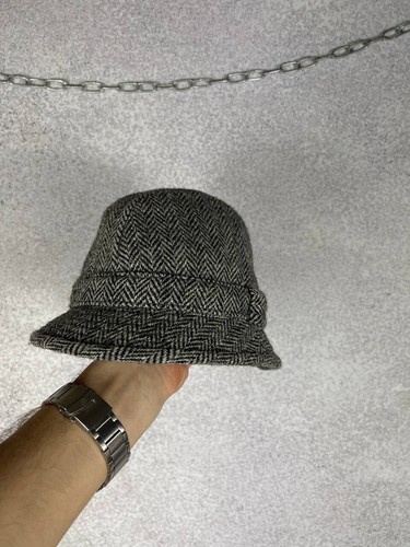 Vintage Harris Tweed St Michael 100% Wool Hunter Trilby Hat