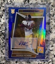 2022 Panini Rookies And Stars George Pickens Rookie Auto True Blue /99 Steelers